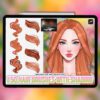 Procreate hair brushes with shading