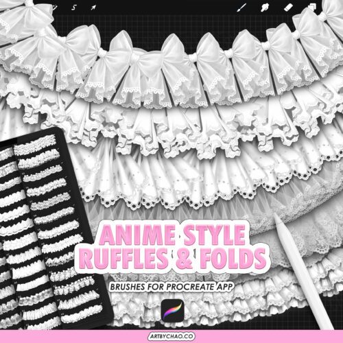 Procreate anime ruffle brushes