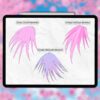 Procreate anime outline hair brushes