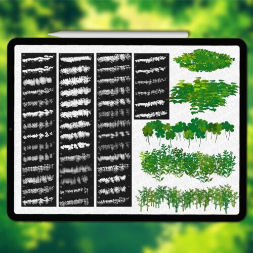 Procreate outline forest brushes