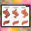 Procreate hair brushes with shading