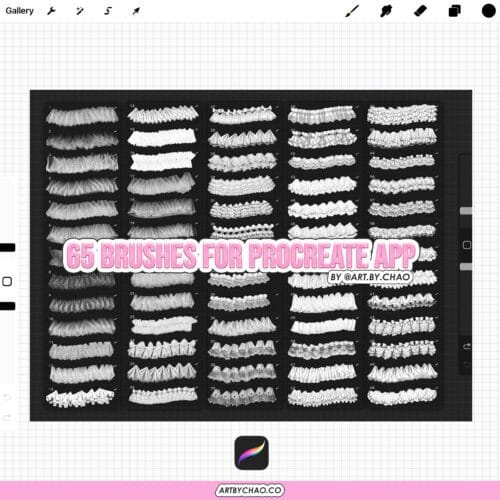 Procreate anime outline ruffle brushes