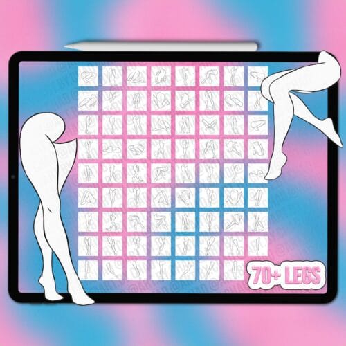 Procreate cartoon pose maker stamps | Photoshop & Clip Studio stamps