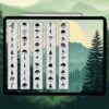 Procreate tree silhouette stamps | Photoshop & Clip Studio tree silhouette stamps