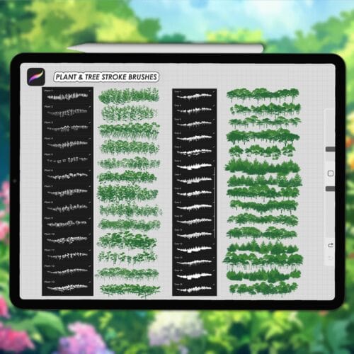 Ghibli anime Procreate nature brushes