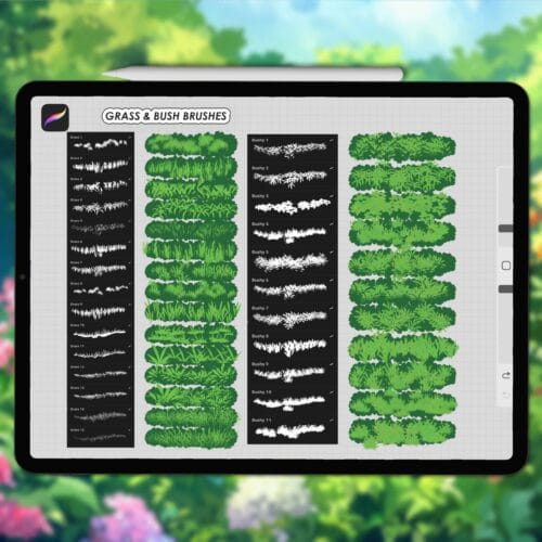 Ghibli anime Procreate nature brushes