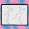 Procreate cartoon pose maker stamps | Photoshop & Clip Studio stamps