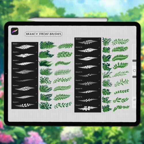 Ghibli anime Procreate nature brushes