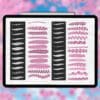 Procreate anime outline hair brushes