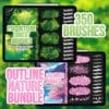 350 Procreate outline nature brushes bundle