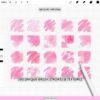 Procreate Watercolor Brushes: 200 realistic washes, splatters, textures & strokes bundle