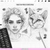 Procreate Pencil Brushes: 100 sketch, hatching, shading, color brushes