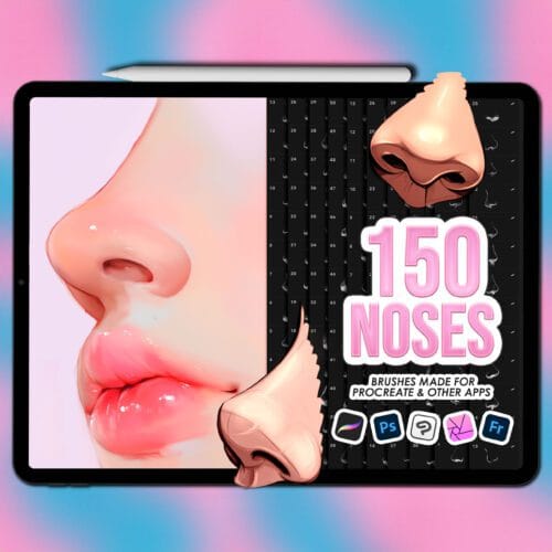 Procreate nose stamps | Photoshop & Clip Studio stamps