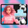 Procreate hairstyle stamps | Photoshop & Clip Studio stamps