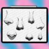 Procreate nose stamps | Photoshop & Clip Studio stamps