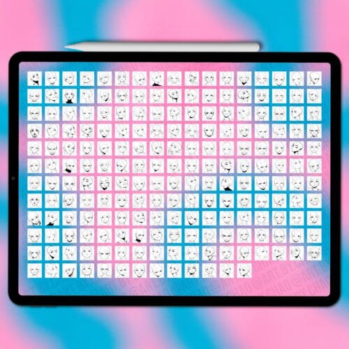 Procreate base head stamps | Photoshop & Clip Studio stamps