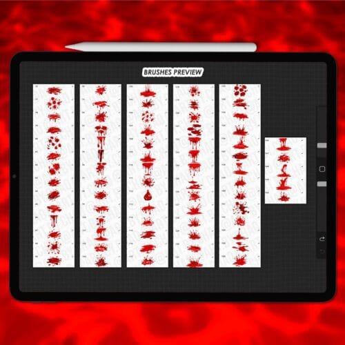 Procreate anime blood stamps