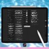Procreate White Liquid Brushes – fluid, flow, water, splashes, drop, drip brushes