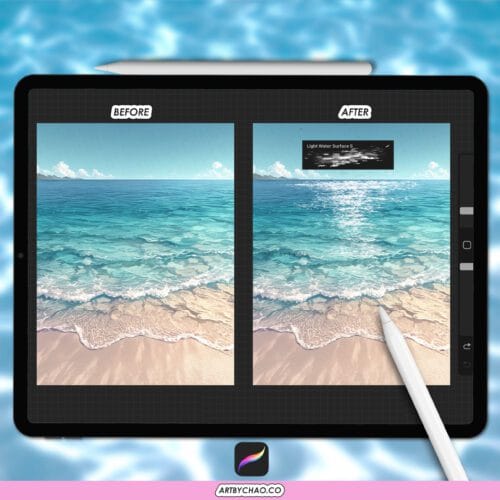 Procreate White Liquid Brushes – fluid, flow, water, splashes, drop, drip brushes