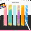 Procreate Glitter Oil Brushes – shimmer paint strokes with sparkle textures