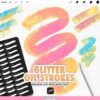 Procreate Glitter Oil Brushes – shimmer paint strokes with sparkle textures