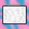 Procreate Female Pose Stamps: 200 realistic female body pose references (Photoshop & CSP supported)
