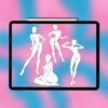 Procreate Female Pose Stamps: 200 realistic female body pose references (Photoshop & CSP supported)