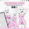 Procreate Manga Anime Poses – 150 base female anime body figure stamps (Photoshop & CSP supported) | for adult