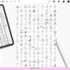 Procreate Manga Anime Poses – 150 base female anime body figure stamps (Photoshop & CSP supported) | for adult