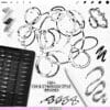 Cybersigilism Procreate Tattoo Brushes: 105 abstract line effects, ink outlines, textured strokes