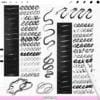 Cybersigilism Procreate Tattoo Brushes: 105 abstract line effects, ink outlines, textured strokes