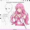 Procreate Manga Anime Bases: 100 pose and expression stamps (Photoshop & CSP supported)