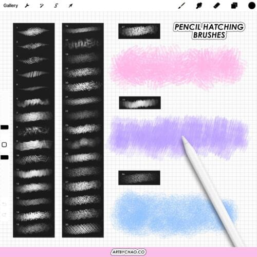 Procreate Painter Bundle: 150 watercolor, oil, pencil, crayon, pastel, chalk brushes