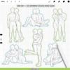 Procreate Couple Pose Stamps: 125 stamp pose bases for romantic scenes (Photoshop & CSP supported)