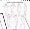 Procreate Manga Anime Poses: 100 body pose base stamps (Photoshop & CSP supported)