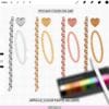 Procreate Jewelry & Accessories Brushes: jewelry builder with chains, pearls, diamonds, charms
