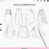 Procreate Skirt Stamps: 100 fashion illustration skirt bases (Photoshop & CSP supported)