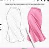 Procreate Skirt Stamps: 100 fashion illustration skirt bases (Photoshop & CSP supported)