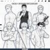 Procreate Manhwa Men: 100 korean male character stamps (Photoshop & CSP supported)