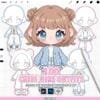 Procreate Chibi Clothes: 100 girl outfit clothing stamps (Photoshop & CSP supported)
