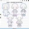 Procreate Chibi Clothes: 100 boy outfit clothing stamps (Photoshop & CSP supported)