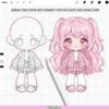 Procreate Chibi Clothes: 100 girl outfit clothing stamps (Photoshop & CSP supported)