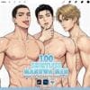 Procreate Manhwa Men Stamps: 100 korean webtoon male bodies, torso stamps (Photoshop & CSP supported)
