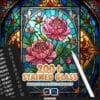 Procreate Stained Glass Brushes: 211 outline templates, glass textures, metallic contour, mosaic patterns