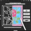 Procreate Stained Glass Brushes: 211 outline templates, glass textures, metallic contour, mosaic patterns