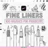 Procreate Fine Liner Brushes: 100 technical pens, tattoo linework, inking, comic and manga lineart