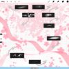 Procreate webtoon FX brushes: 100 layout, speech bubbles, panel borders, hatching and lighting effects