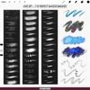 Procreate Makeup Brushes: 110 eyeliner, lashes, eyeshadow, glitter and lipstick set