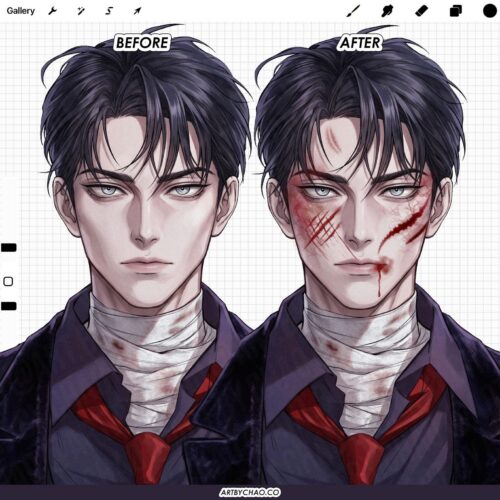 Procreate Wound Brushes: 70+ Wounds, Scars, Cuts, Blood FX