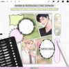 Procreate Manga Manhwa Layout Brushes: 150 Frames, Panels, Speech Balloons | Webtoon Layout Kit Procreate